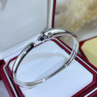 [Aethel]PANTHERE SILVER OPEN BRACELET